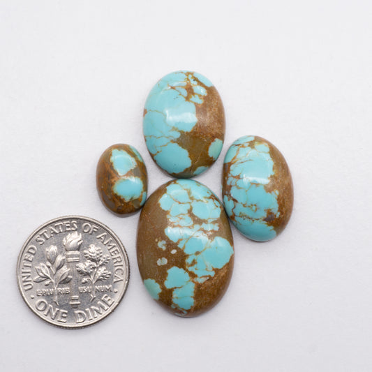 Number 8 Turquoise Cabochons have a glossy finish and are backed for added strength. Number 8 Turquoise is Mined in Nevada, USA. Number 8 Turquoise is similar to Royston & Kingman Turquoise and used for jewelry making.