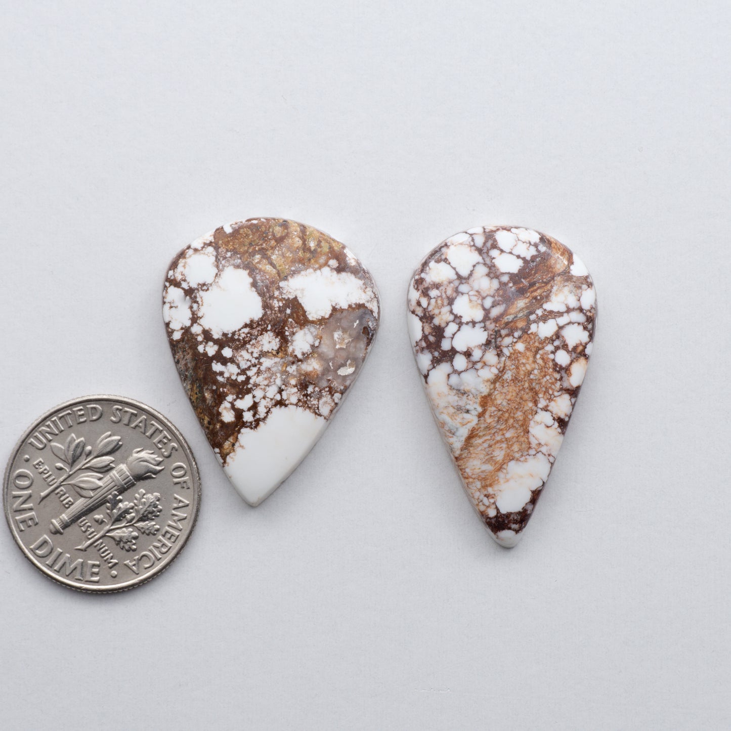 This stunning Wild Horse Cabochon lot is a magnificent addition to any collection. Crafted from natural Magnesite material, it features an intricate design that will instantly add beauty and sophistication to any jewelry design. These stones are unbacked.
