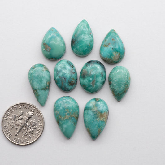 Campitos Turquoise is sure to be a stunning addition to your jewelry. These stones are stabilized and backed for added strength.