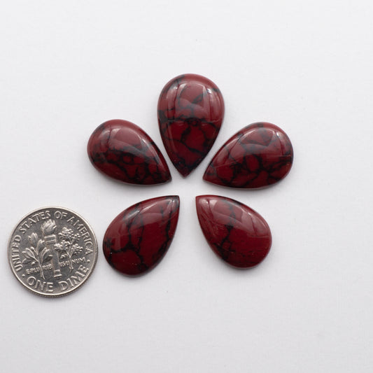 Bloody Bison Jasper is a composite stone&nbsp; with a vibrant red hue and black matrix that creates a strong impression.