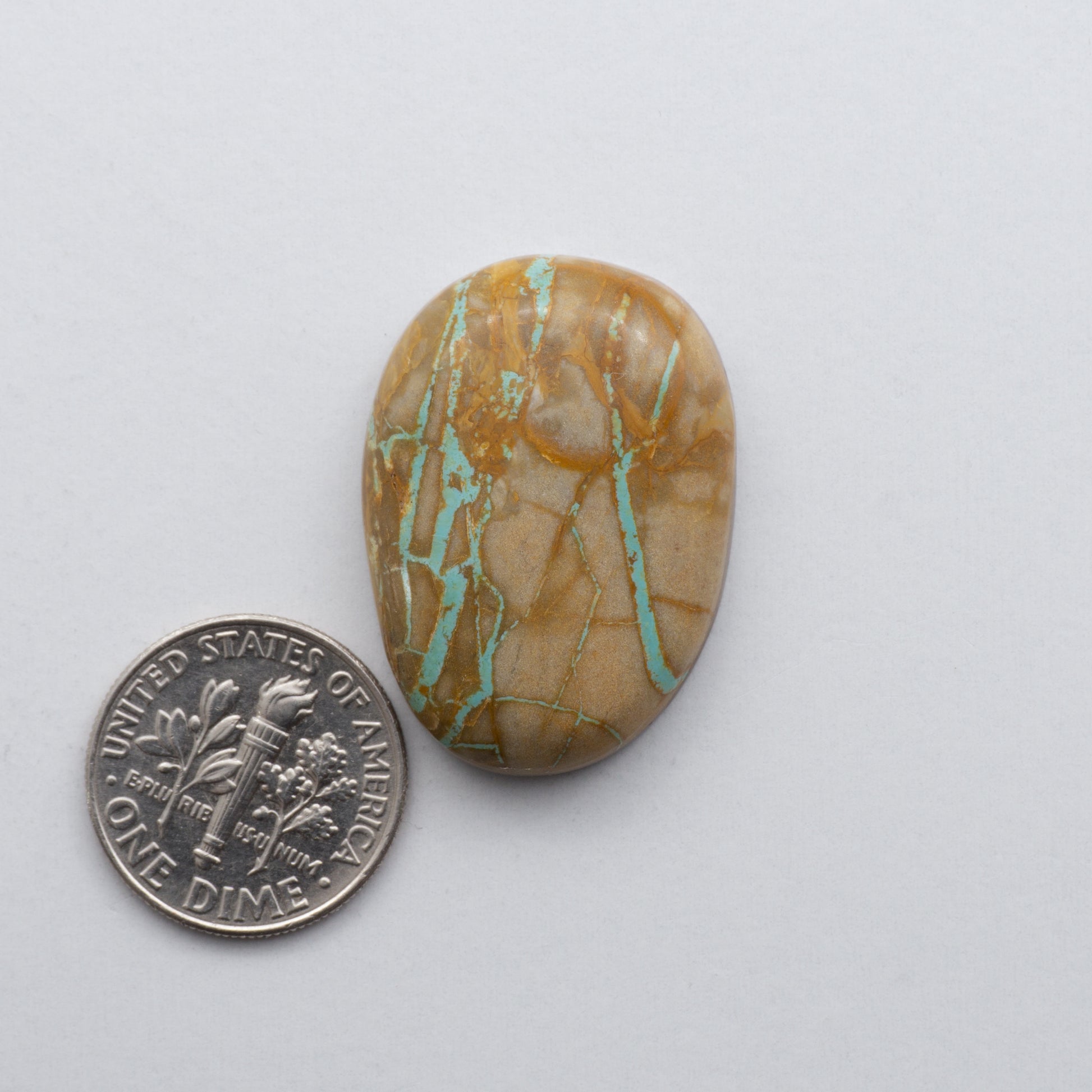 Crow Springs Ribbon Turquoise cabochon