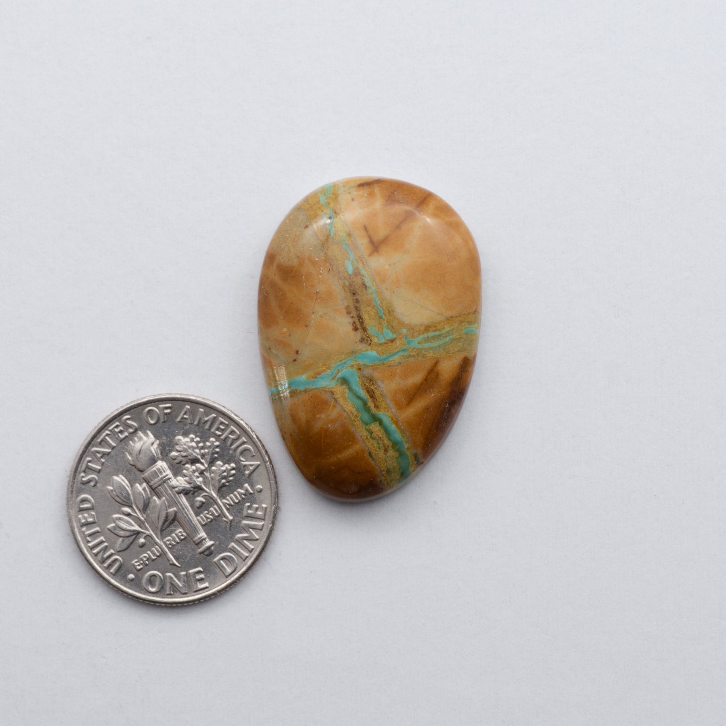 Crow Springs Ribbon Turquoise cabochon