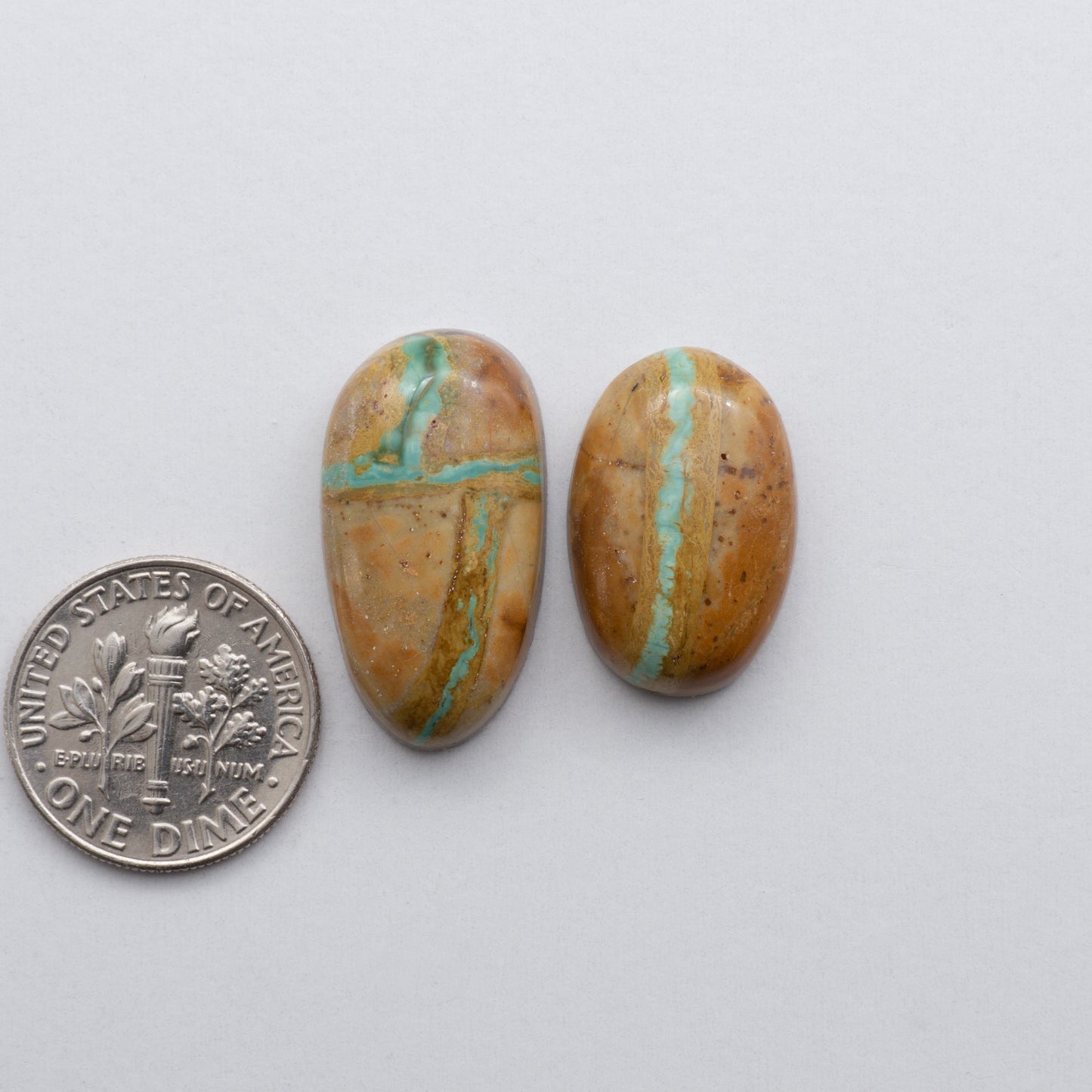 Crow Springs Ribbon Turquoise cabochon
