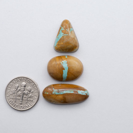 Crow Springs Ribbon Turquoise Cabochons