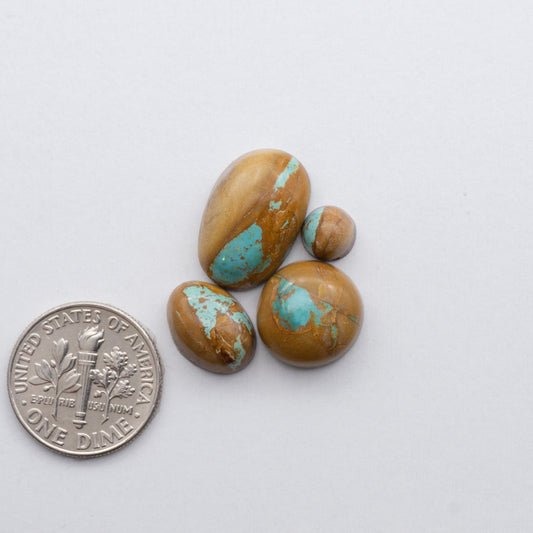 Crow Springs Ribbon Turquoise Cabochons