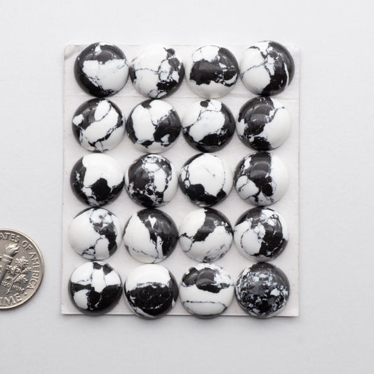 White Buffalo Cabochons are expertly cut and polished from composite material to create a stunning and durable gemstone