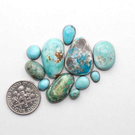Royston Turquoise cabochons are renowned for their unique shades of green, blues, making these cabochons a popular choice for jewelry makers.