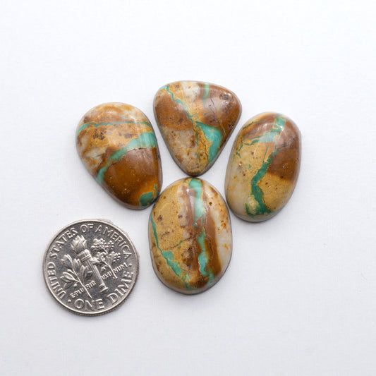 Royston Turquoise cabochons are renowned for their unique shades of green, blues, making these cabochons a popular choice for jewelry makers.