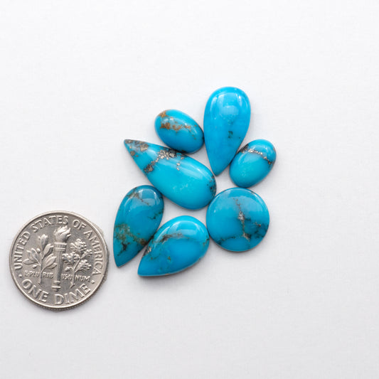 Experience the beauty of the Turquoise Mountain with our stunning&nbsp; Turquoise Mountain cabochons. With their distinctive blue color and unique matrix patterns, these cabochons are perfect for adding a touch of natural elegance to any jewelry piece