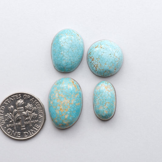 This Natural Number 8 Turquoise Cabochon lot is an excellent addition to any jewelry-making collection