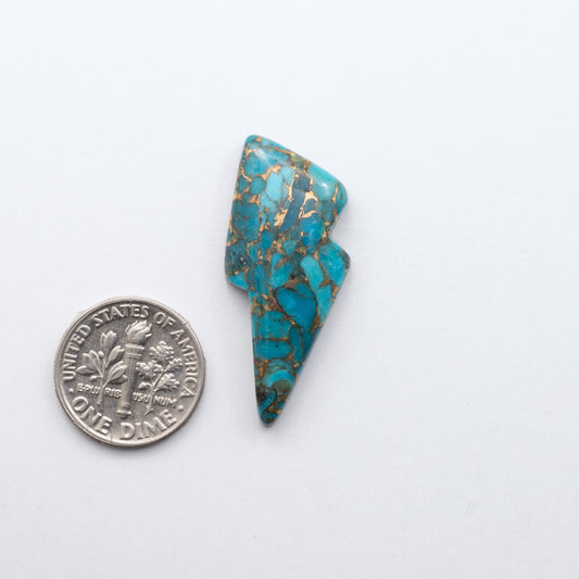 Kingman Mohave Turquoise is known for its unique combination of deep blue with golden matrix