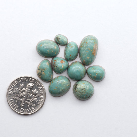 This Crow Springs Turquoise Cabochon lot rich color and matrix are sure to add a unique touch to a variety of jewelry piece.