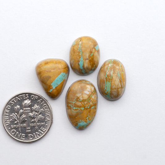 This Crow Springs Turquoise Cabochon lot rich color and matrix are sure to add a unique touch to a variety of jewelry piece.