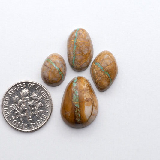 This Crow Springs Turquoise Cabochon lot rich color and matrix are sure to add a unique touch to a variety of jewelry piece.