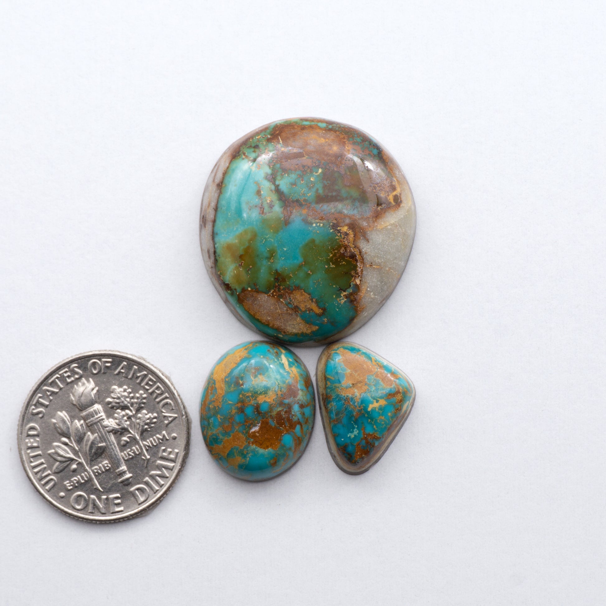 Natural Royston Turquoise Cabochons are renowned for their unique shades of green, blues, making these cabochons a popular choice for jewelry makers. 