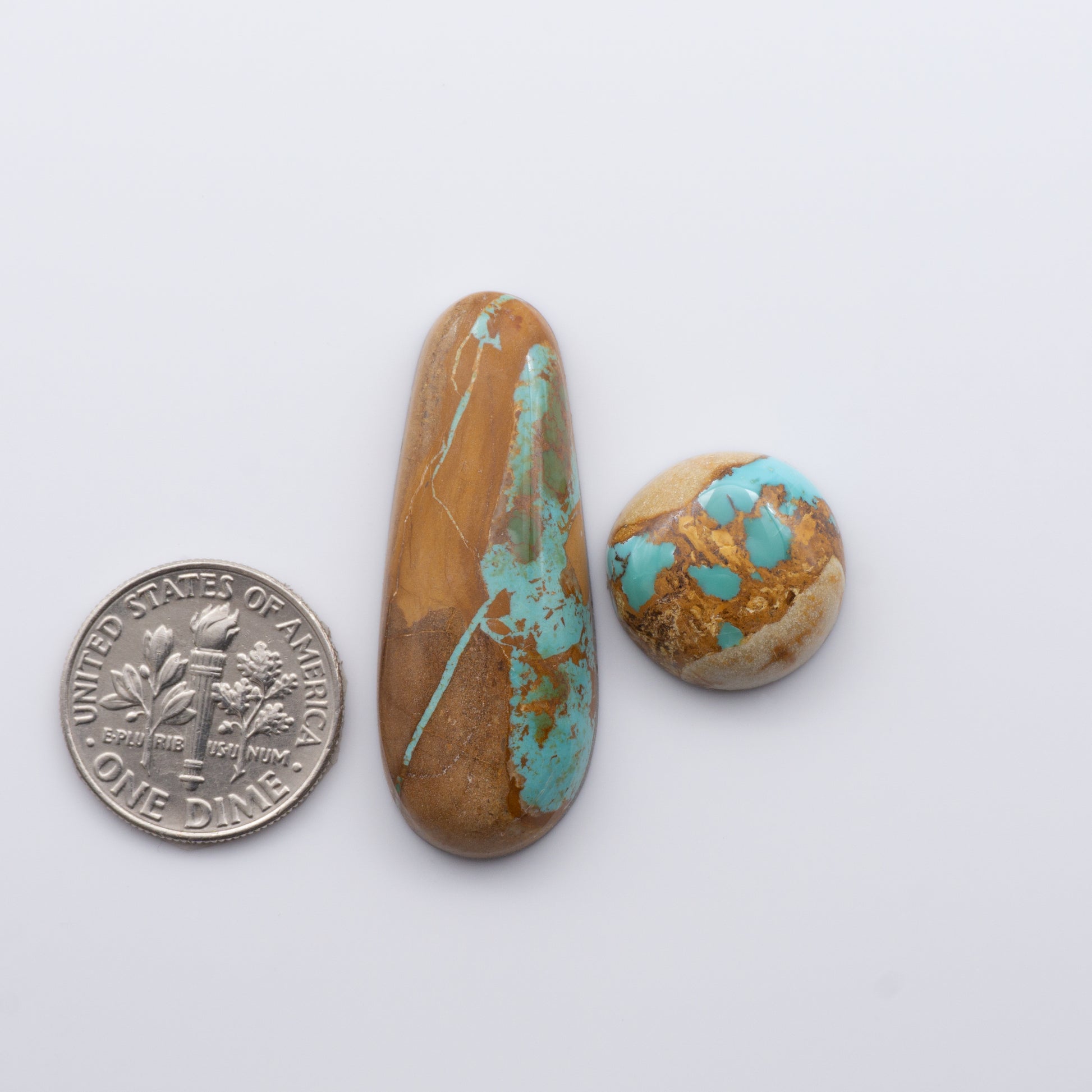 Natural Royston Turquoise is renowned for its unique shades of green and blue, making these cabochons a popular choice for jewelry makers.