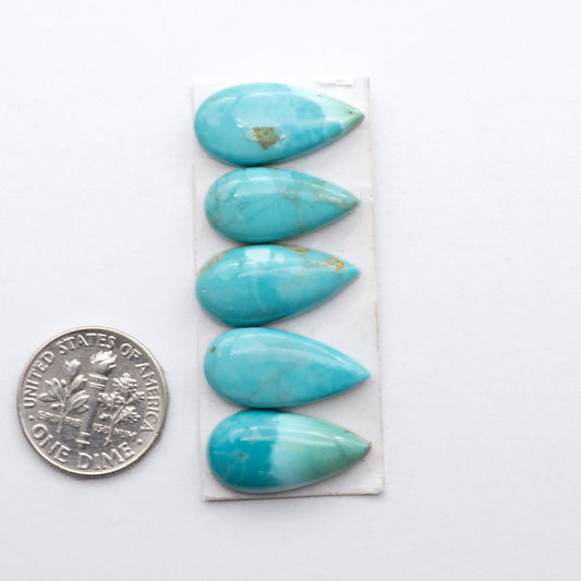 Add a touch of unique beauty to your collection with our stunning Pilot Mountain Turquoise cabochons.