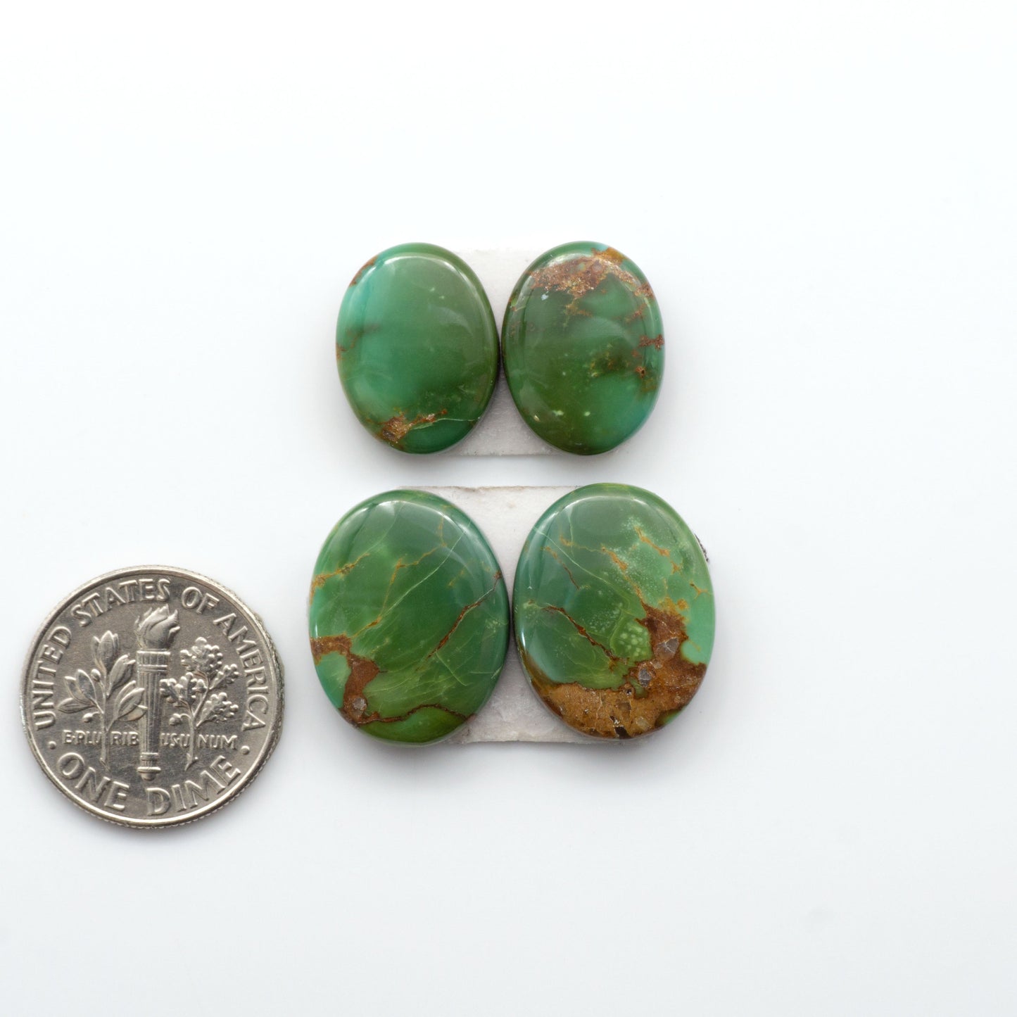 Experience the beauty of Turquoise Mountain Cabochons. With their distinctive blue and green color, these gemstones are perfect for any jewelry piece.
