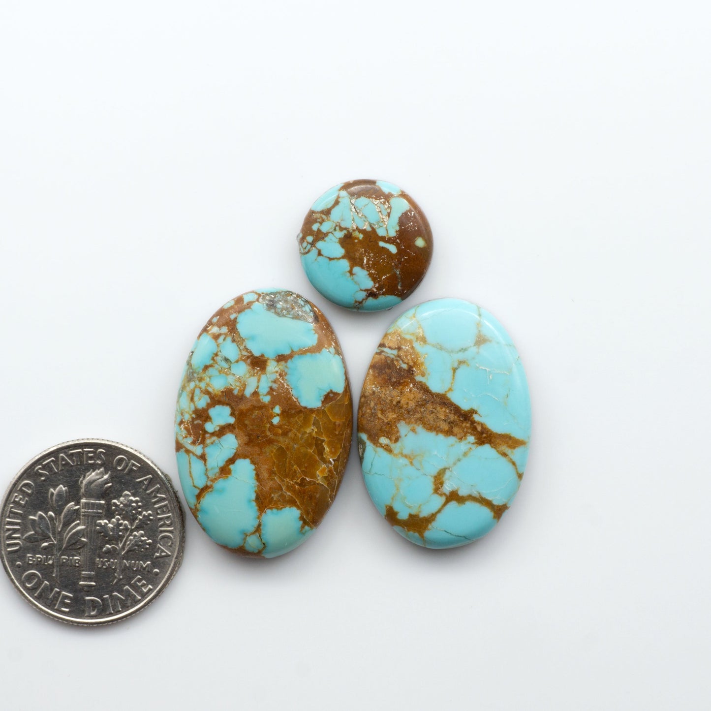 Number 8 Turquoise Cabochons have been selected for their quality and unique appearance. Don't miss the chance to add a one-of-a-kind piece to your collection.