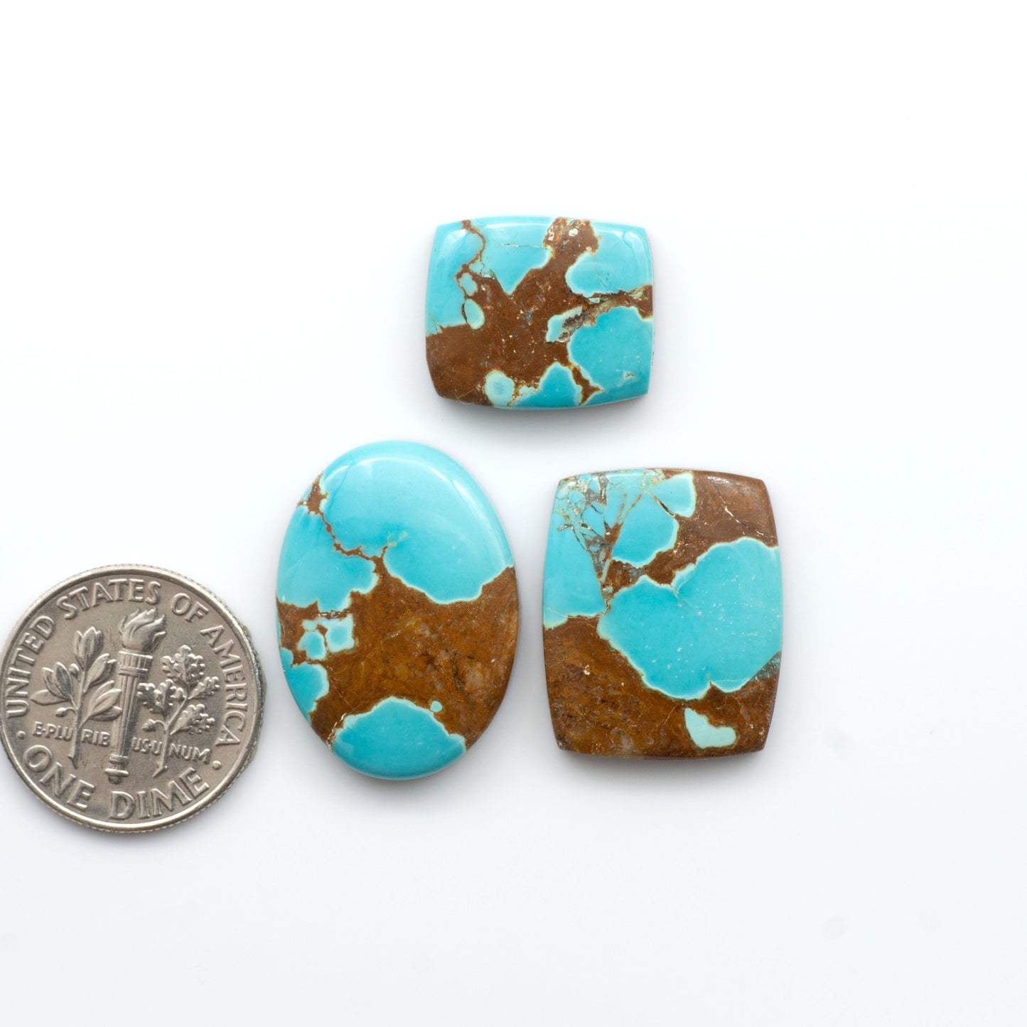Number 8 Turquoise Cabochons have been selected for their quality and unique appearance. Don't miss the chance to add a one-of-a-kind piece to your collection.