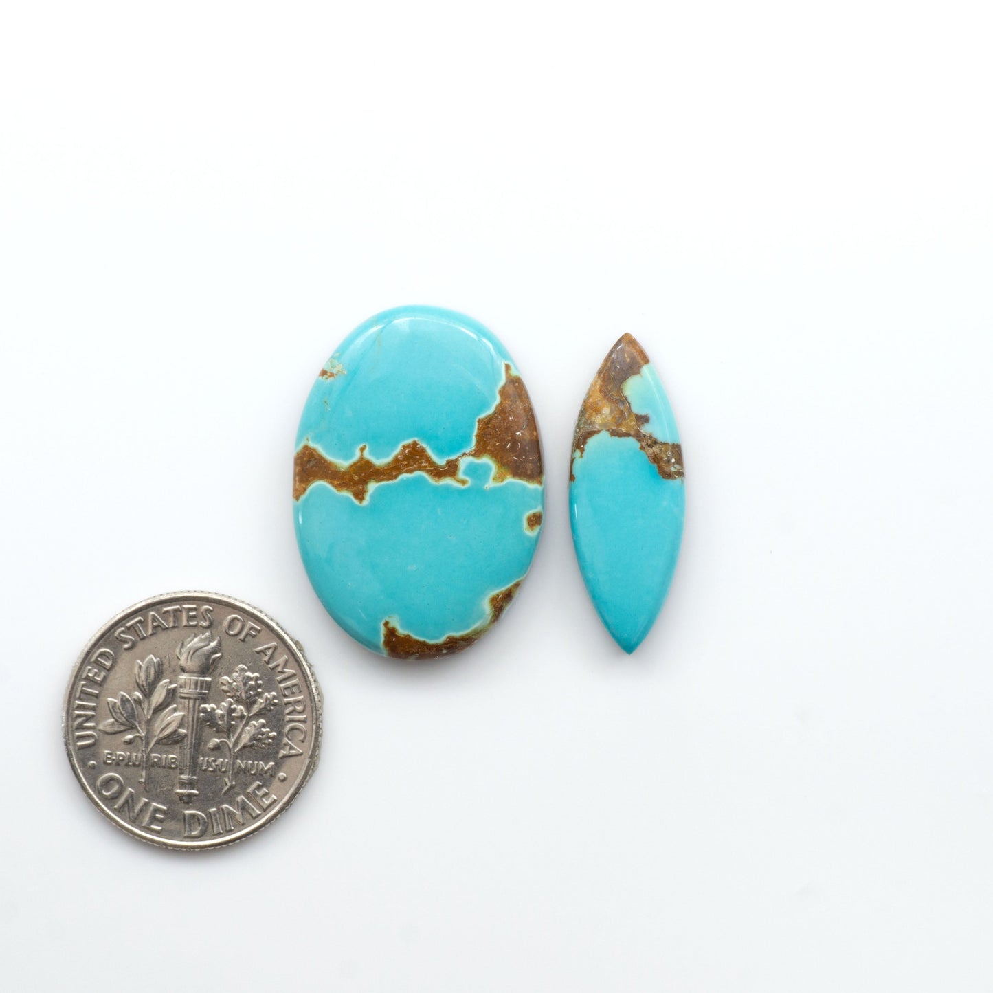 Number 8 Turquoise Cabochons have been selected for their quality and unique appearance. Don't miss the chance to add a one-of-a-kind piece to your collection.