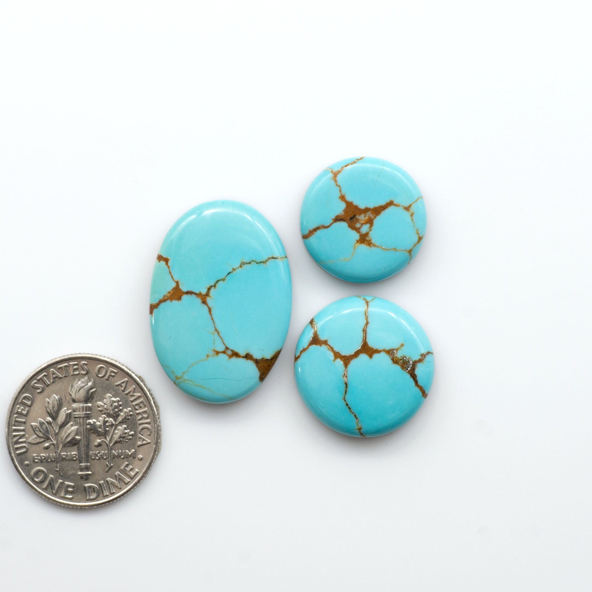 Number 8 Turquoise Cabochons have been selected for their quality and unique appearance. Don't miss the chance to add a one-of-a-kind piece to your collection.
