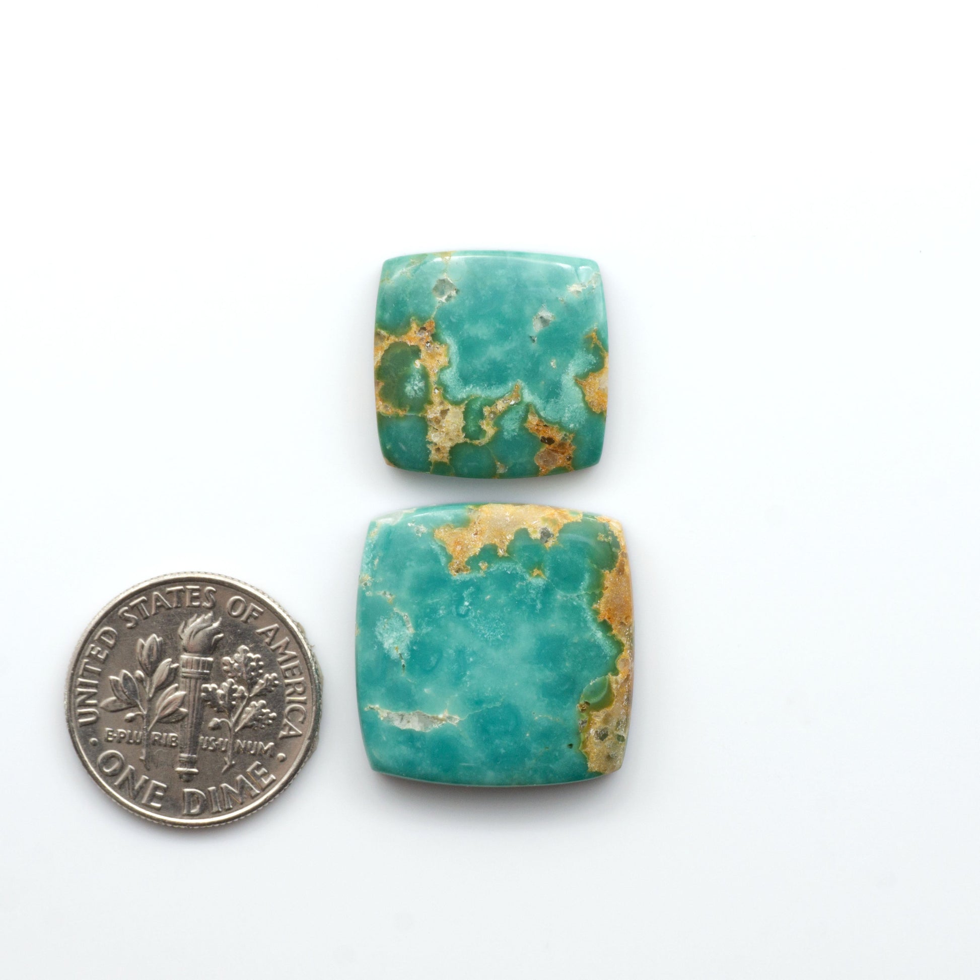 Experience the beauty of Turquoise Mountain Cabochons. With their distinctive blue and green color, these gemstones are perfect for any jewelry piece.