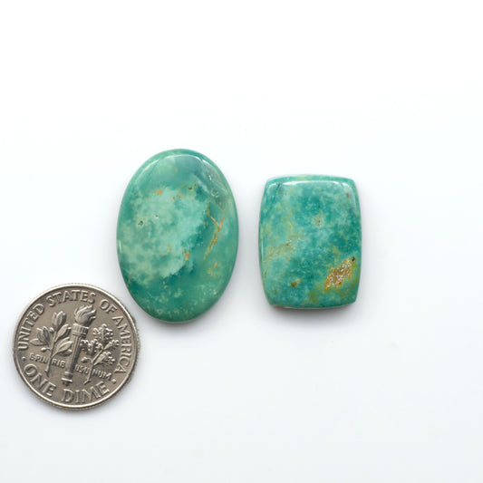 Experience the beauty of Turquoise Mountain Cabochons. With their distinctive blue and green color, these gemstones are perfect for any jewelry piece.