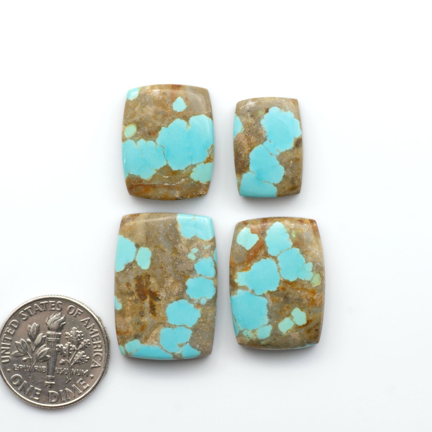 Number 8 Turquoise Cabochons have been selected for their quality and unique appearance. Don't miss the chance to add a one-of-a-kind piece to your collection.
