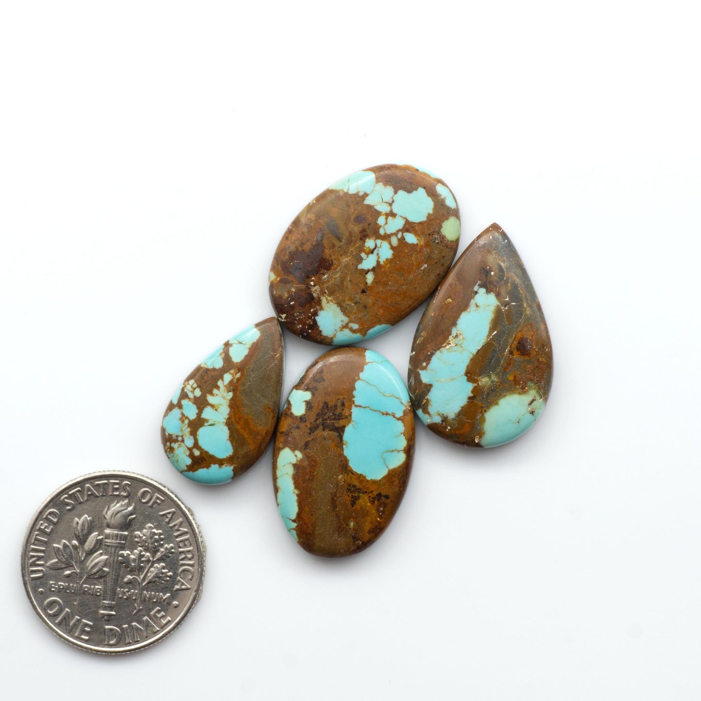 Number 8 Turquoise Cabochons have been selected for their quality and unique appearance. Don't miss the chance to add a one-of-a-kind piece to your collection.