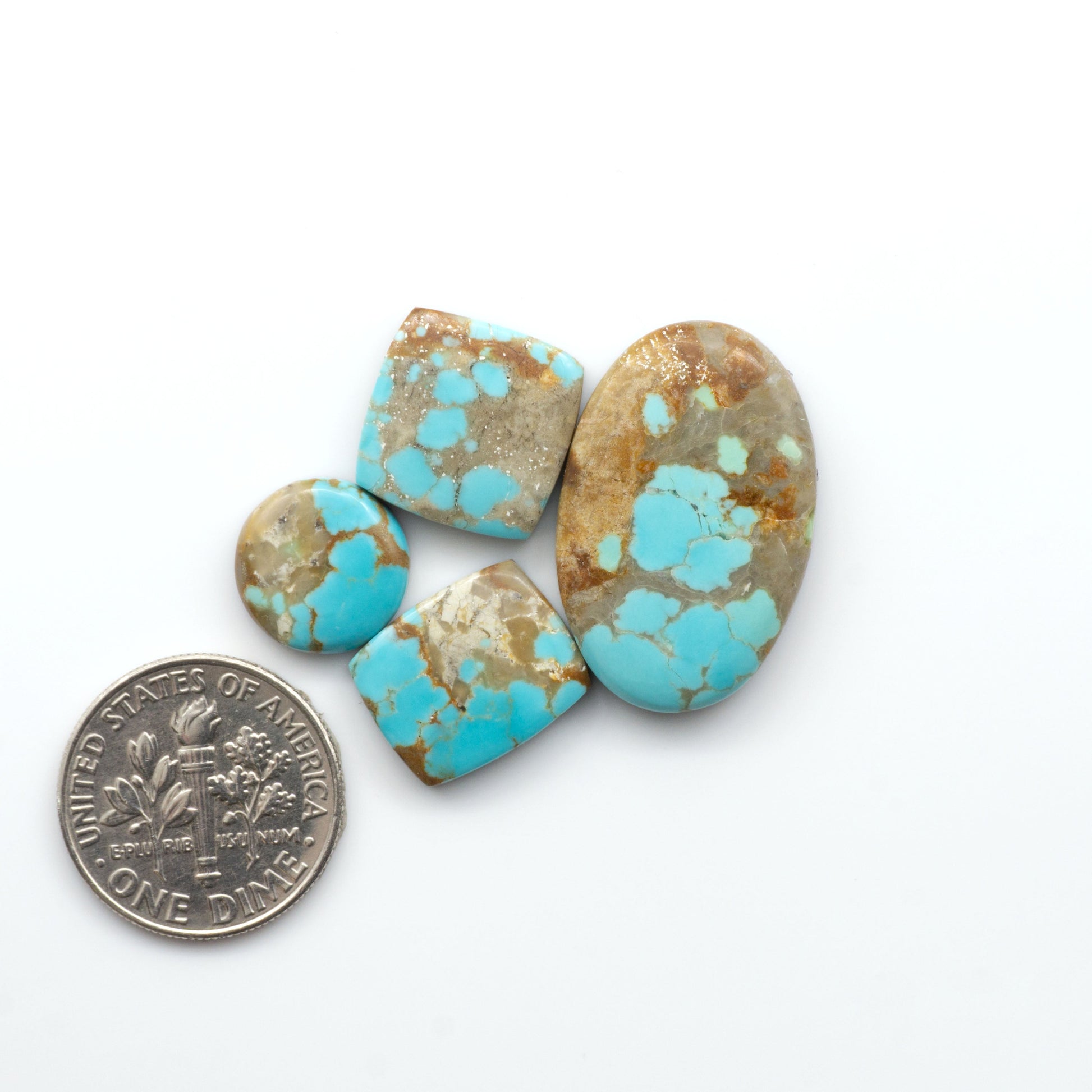 Number 8 Turquoise Cabochons have been selected for their quality and unique appearance. Don't miss the chance to add a one-of-a-kind piece to your collection.