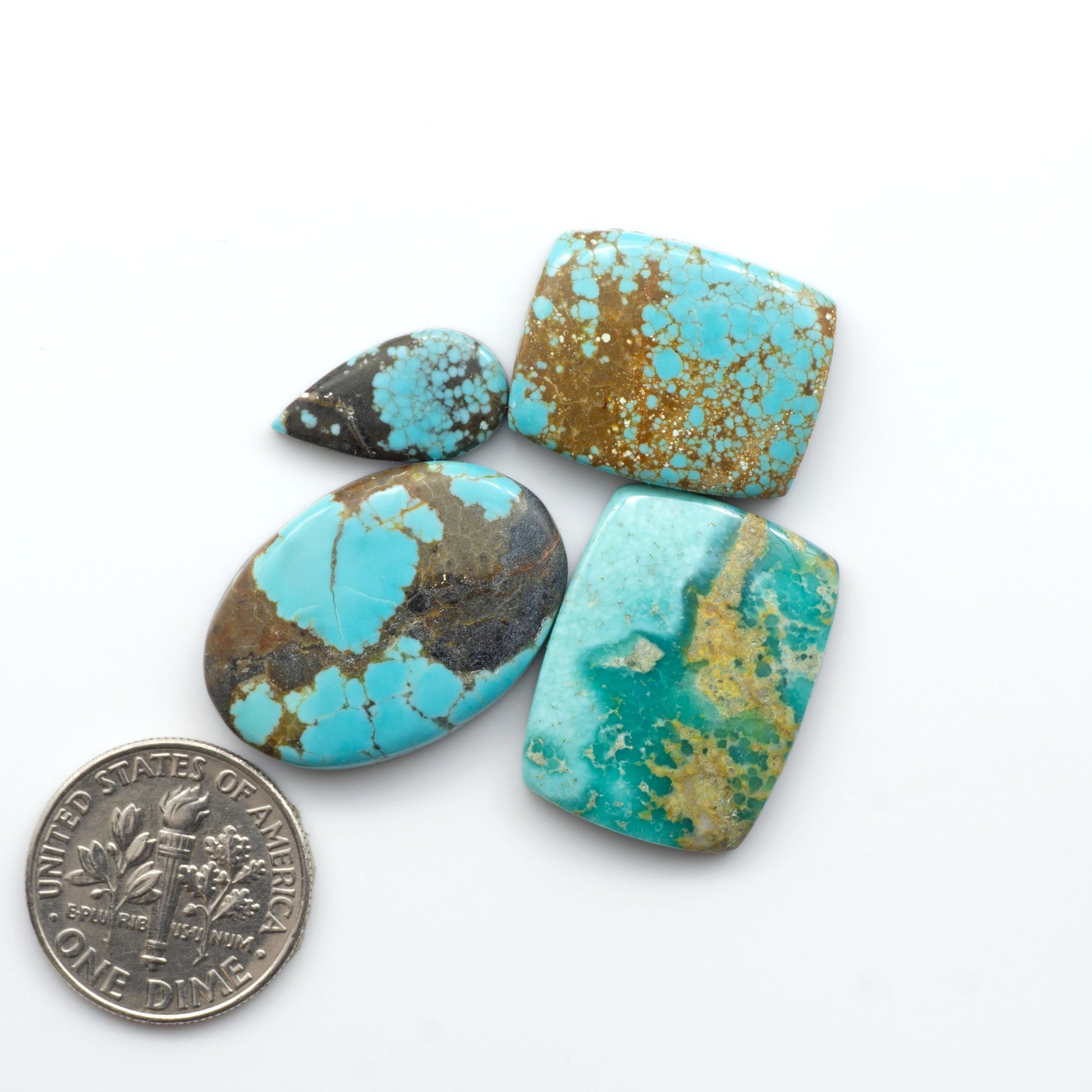 Number 8 Turquoise Cabochons have been selected for their quality and unique appearance. Don't miss the chance to add a one-of-a-kind piece to your collection.