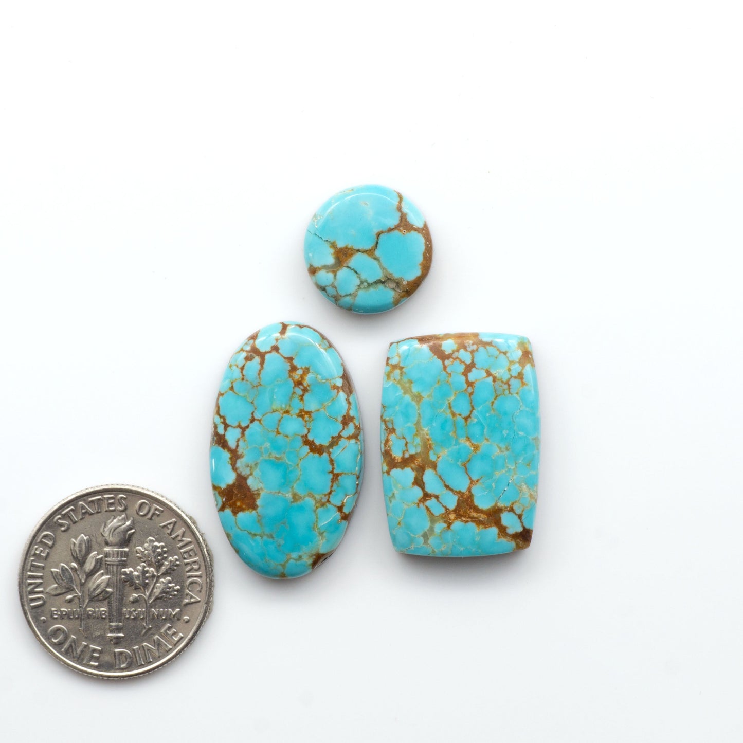 Number 8 Turquoise Cabochons have been selected for their quality and unique appearance. Don't miss the chance to add a one-of-a-kind piece to your collection.