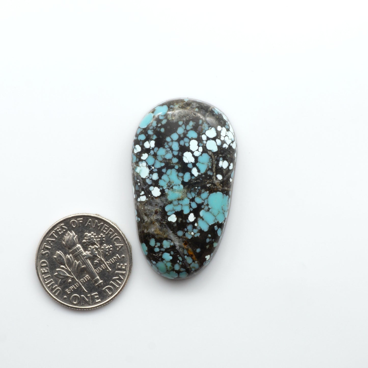 Blue Moon turquoise is a highly prized gemstone, renowned for its vibrant blue color with intricate patterns, making it a must-have for any jewelry collection. 