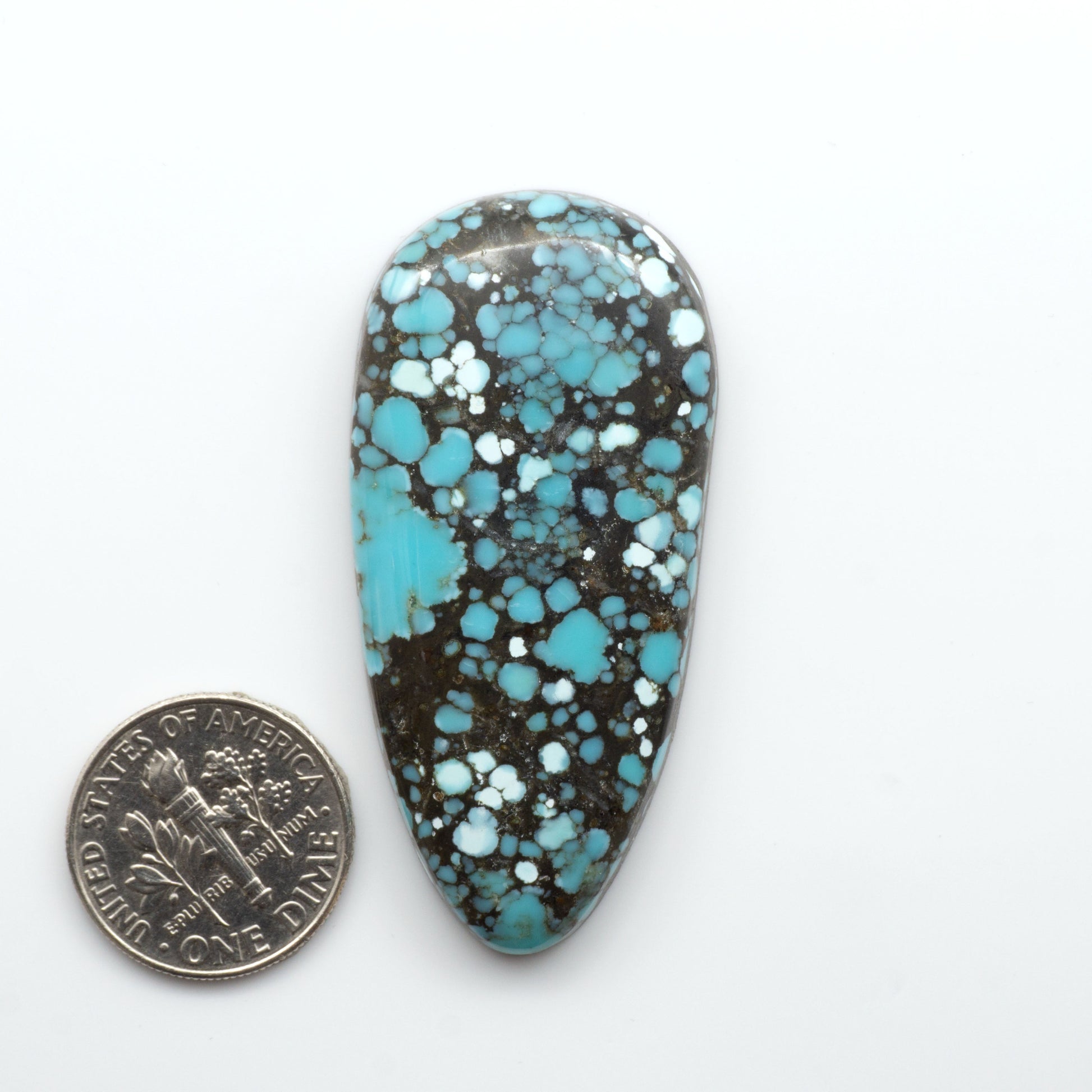 Blue Moon turquoise is a highly prized gemstone, renowned for its vibrant blue color with intricate patterns, making it a must-have for any jewelry collection. 