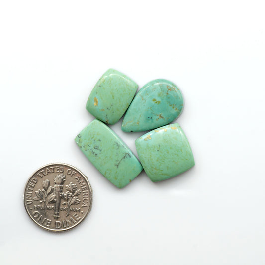 Experience the beauty of Turquoise Mountain Cabochons. With their distinctive blue and green color, these gemstones are perfect for any jewelry piece.