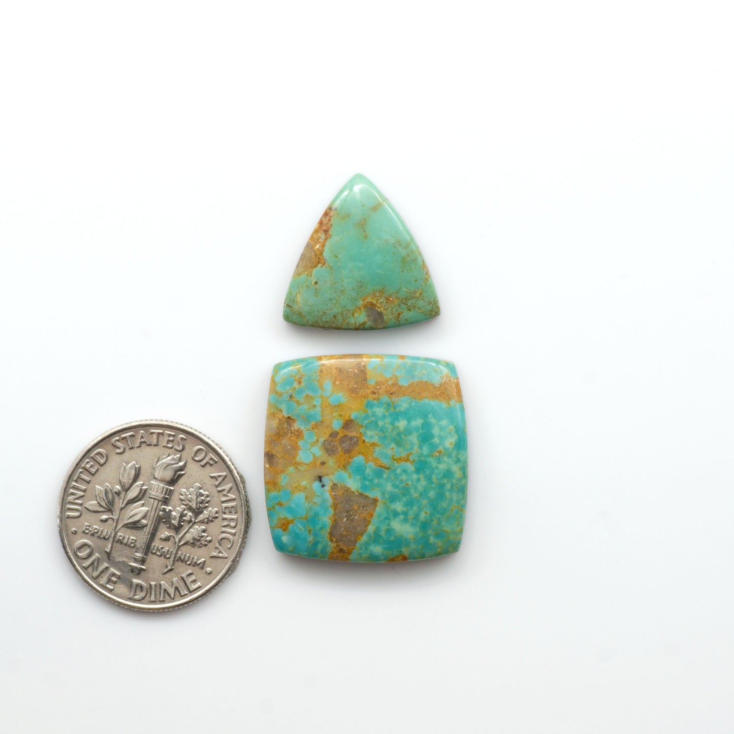 Experience the beauty of Turquoise Mountain Cabochons. With their distinctive blue and green color, these gemstones are perfect for any jewelry piece.