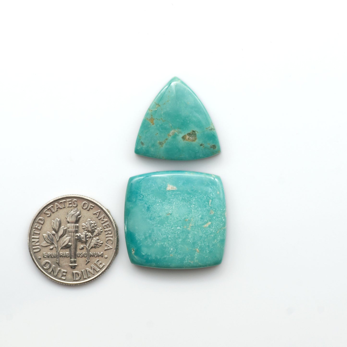 Experience the beauty of Turquoise Mountain Cabochons. With their distinctive blue and green color, these gemstones are perfect for any jewelry piece.