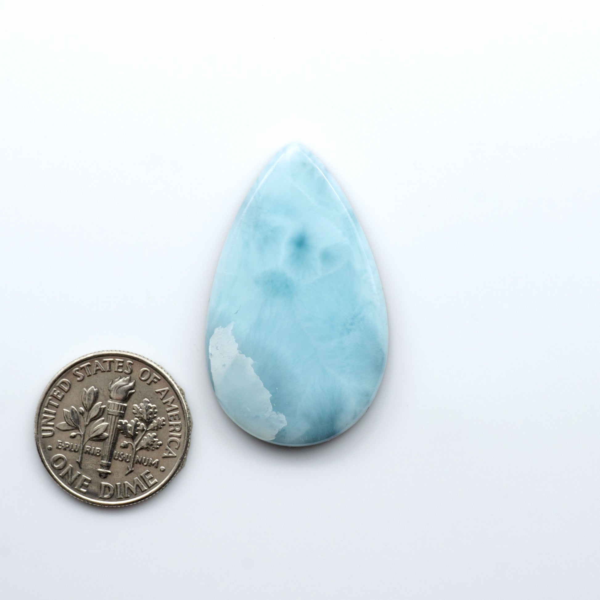 Discover the beauty of Larimar Cabochons. Cut to emphasize the stone's natural patterns and colors. Add a touch of natural beauty to your jewelry designs.
