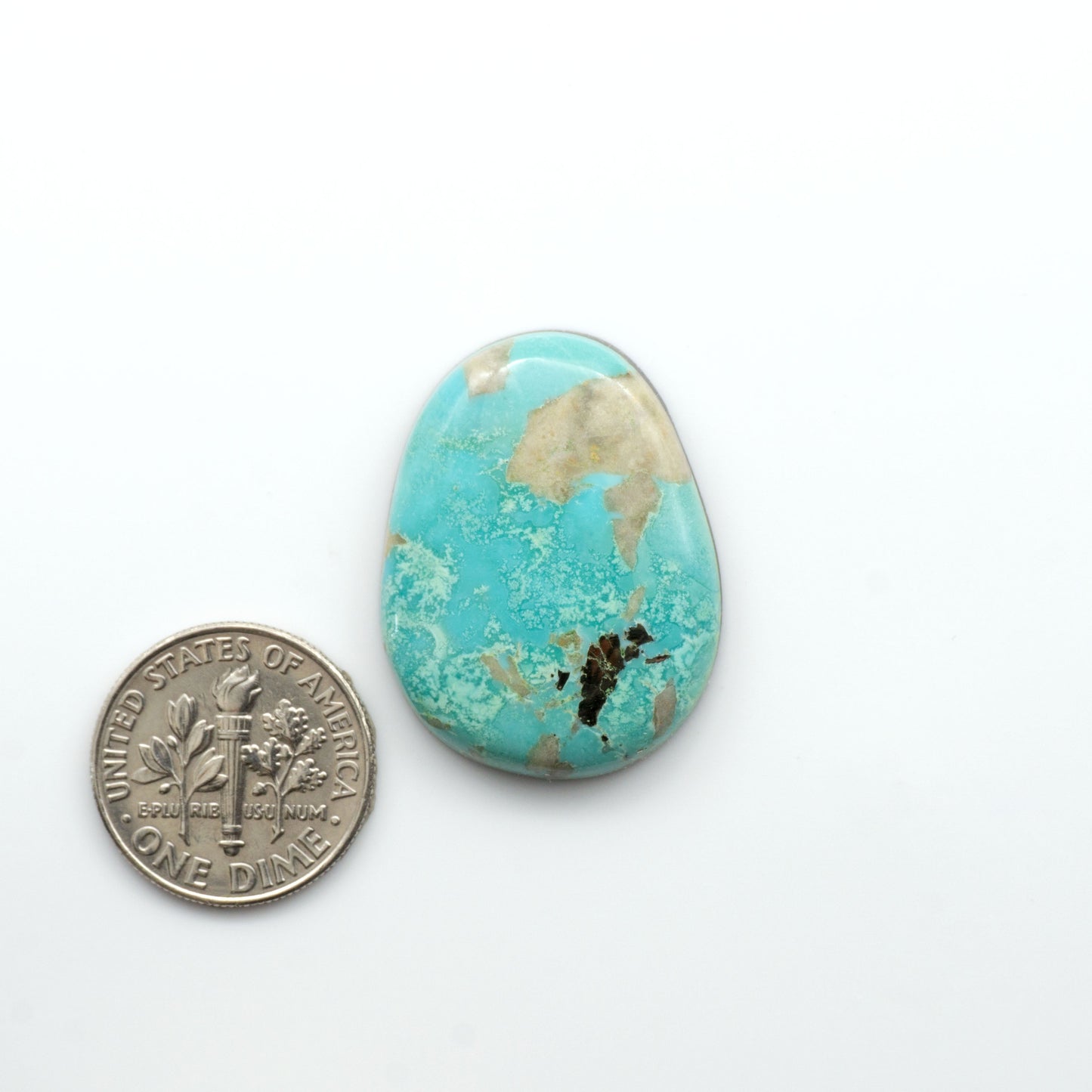 Nacozari turquoise cabochons are striking gemstones known for their vibrant blue to greenish-blue colors and pyrite, these stones are prized in jewelry making.
