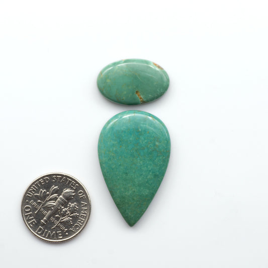 Experience the beauty of Turquoise Mountain Cabochons. With their distinctive blue and green color, these gemstones are perfect for any jewelry piece.