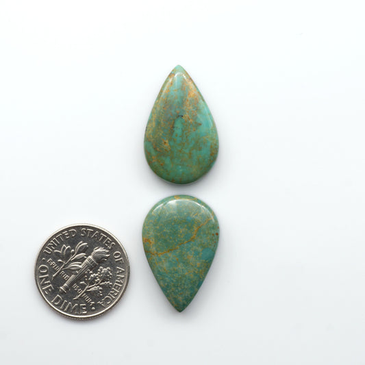 Experience the beauty of Turquoise Mountain Cabochons. With their distinctive blue and green color, these gemstones are perfect for any jewelry piece.