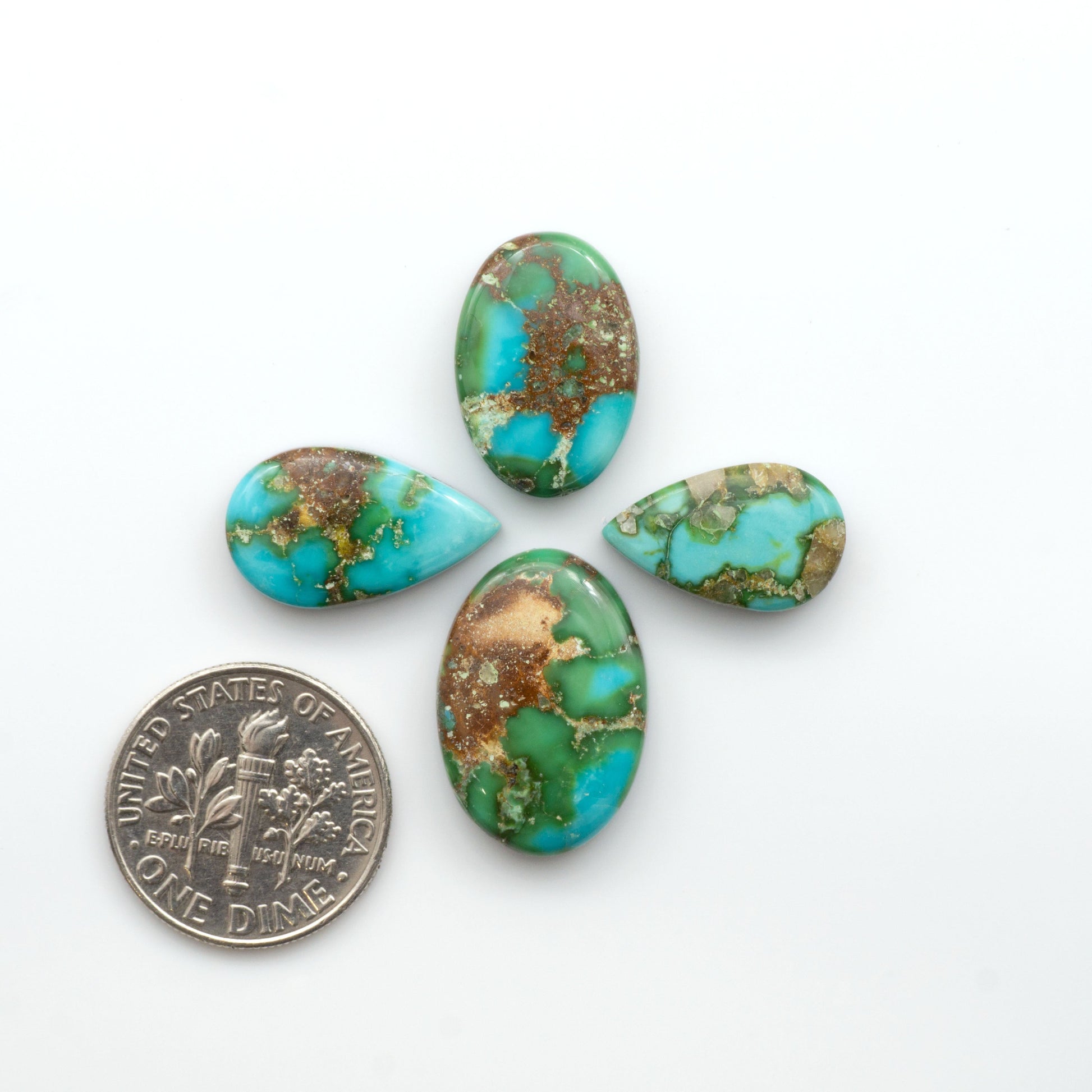 Sonoran Mountain Turquoise showcases a stunning blend of blue and green hues and natural patterns that make it a must-have for any jewelry collection.