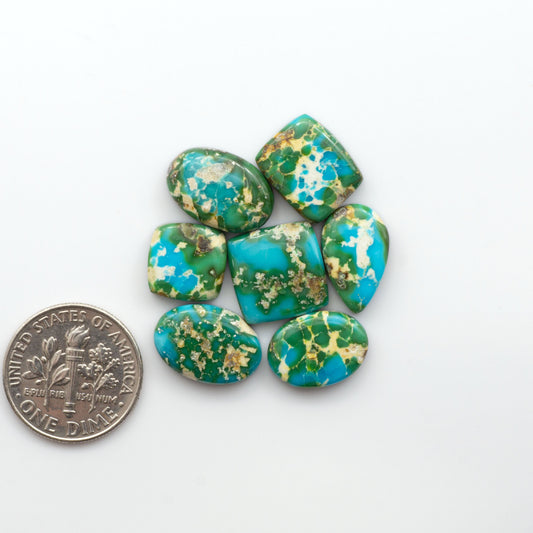 Sonoran Mountain Turquoise showcases a stunning blend of blue and green hues and natural patterns that make it a must-have for any jewelry collection.