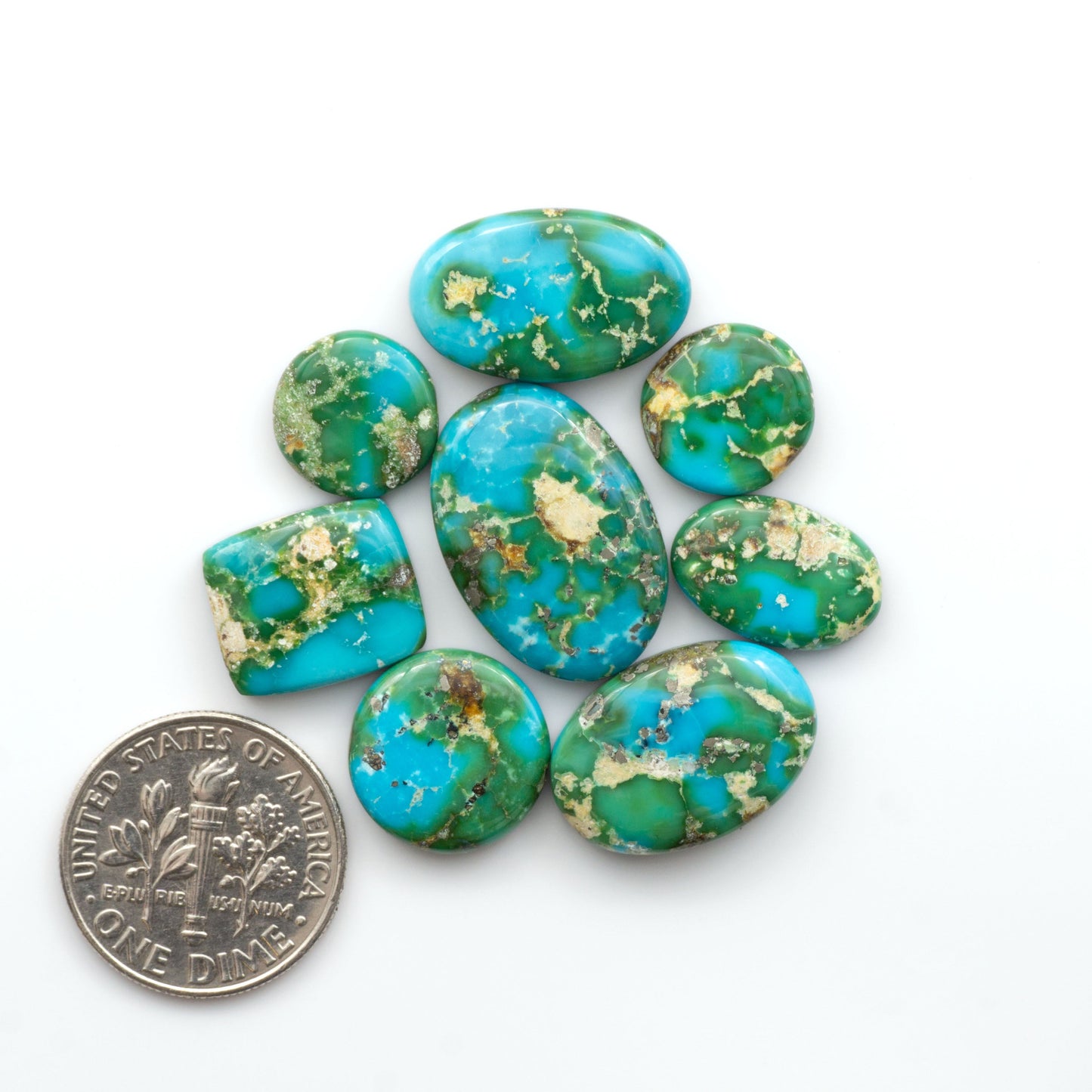 Sonoran Mountain Turquoise showcases a stunning blend of blue and green hues and natural patterns that make it a must-have for any jewelry collection.