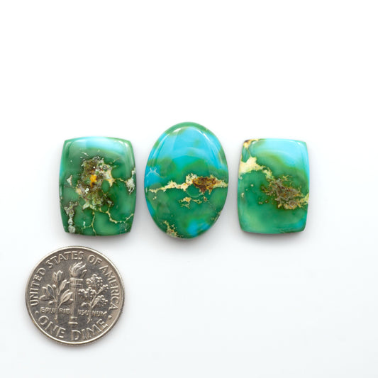 Sonoran Mountain Turquoise showcases a stunning blend of blue and green hues and natural patterns that make it a must-have for any jewelry collection.