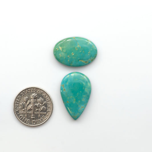 Experience the beauty of Turquoise Mountain Cabochons. With their distinctive blue and green color, these gemstones are perfect for any jewelry piece.

