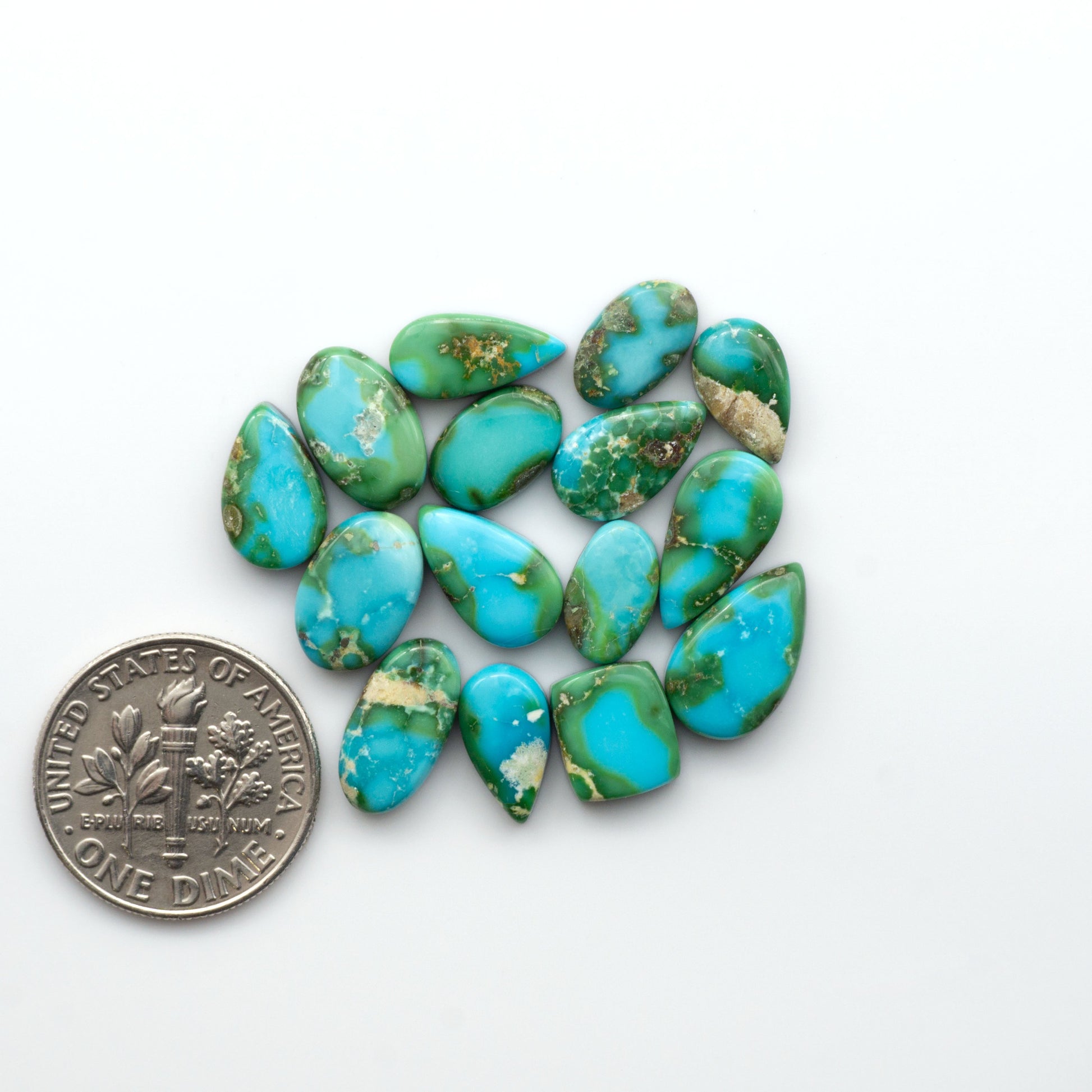 Sonoran Mountain Turquoise showcases a stunning blend of blue and green hues and natural patterns that make it a must-have for any jewelry collection.