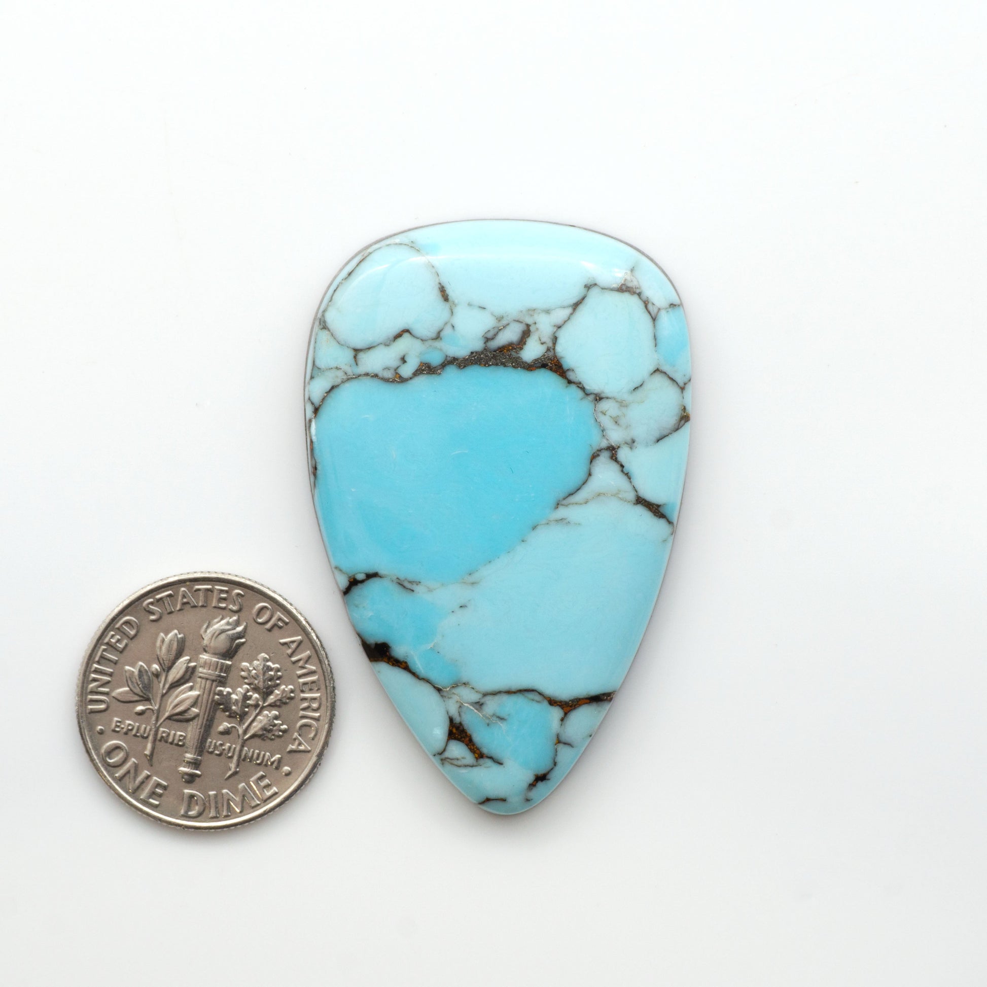 Enhance your jewelry designs with Pressed Turquoise Nugget Cabochons. Crafted from composite materials they add a captivating touch to your creations.

