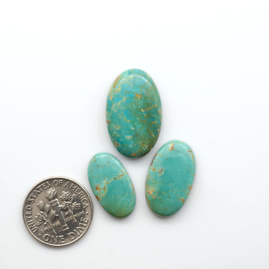 Experience the beauty of Turquoise Mountain Cabochons. With their distinctive blue and green color, these gemstones are perfect for any jewelry piece.